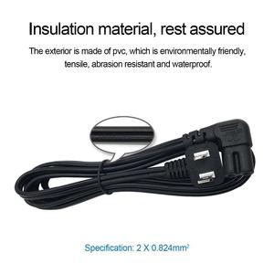 Amerikan güç kablosu Nema 1-15P 2-pin erkek, IEC 320 C7 dirsek konektörü ile uyumlu, yazıcı şarj için AC güç kablosu - Product Image 6