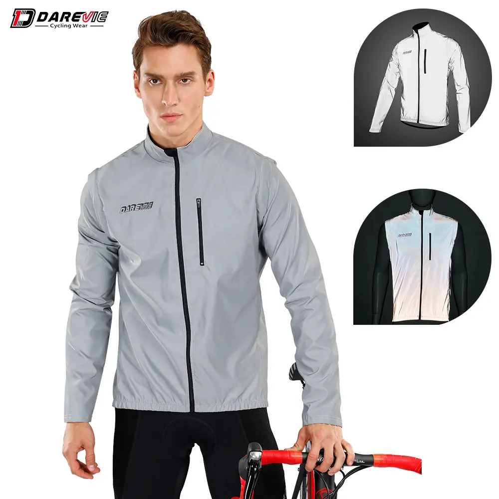 Combinaison de course d'aventure anti-chute veste d'équitation de moto pour hommes veste de cyclisme réfléchissante avec protecteurs et doublure coupe-vent