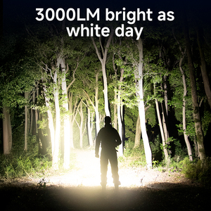 Đèn Pin Đường Dài Có thể phóng to sáng nhất 3000LM 900M-y30 công suất cao tầm xa có thể điều chỉnh ánh sáng đèn pin - Product Image 4