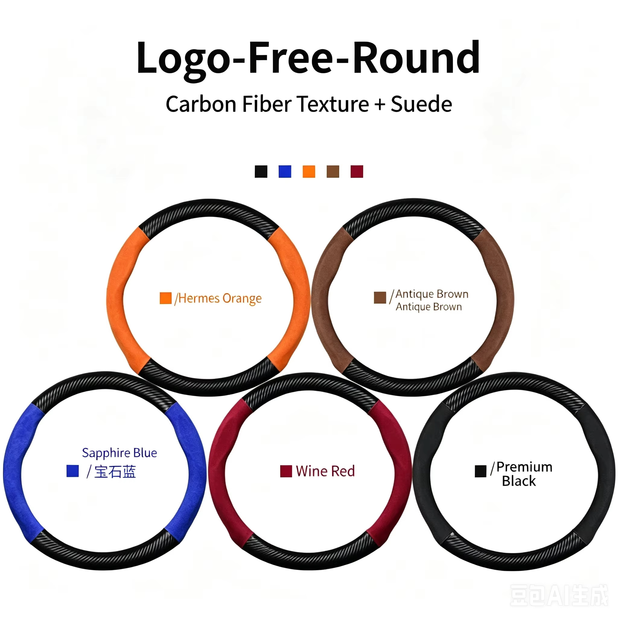 Suede Round-shaped, Color Note Required