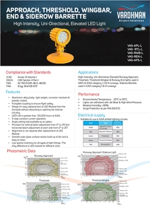 นำรันเวย์ siderow ICAO /fia/iec, 6.6A, ทิศทางเดียวยกระดับวิธีการ siderow/threshold/end Light- LED