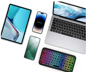 Mini retroilluminato RGB tastiera Bluetooth per PC Tablet Laptop ricaricabile senza fili tastiera Bluetooth per iPad IOS Android Macbook - Product Image 6
