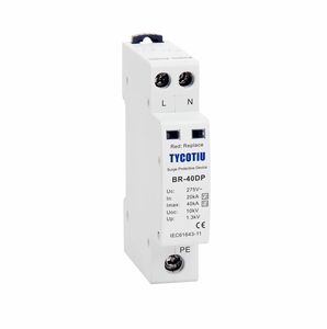 BR275-40DP 4Pタイプ3 40kA Thunder Lightning ArrestorサージプロテクターSPD Lightning Protection付き耐久性のあるプラスチック製