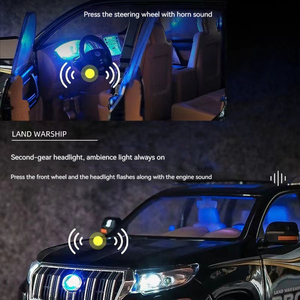 1:18 araba modeli Toyota Prado alaşım araba modeli simülasyon arabalar ses ve işık koleksiyonu metal oyuncak modeli SUV araç kapıları açık - Product Image 4