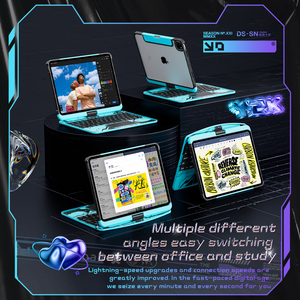 IFacemall New Cyberpunk Transparent <strong>Keyboard</strong> <strong>with</strong> TouchPad for iPad Pro Support 360 Degree Rotation for iPad Pro 13Inch 7th Gen - Product Image 5