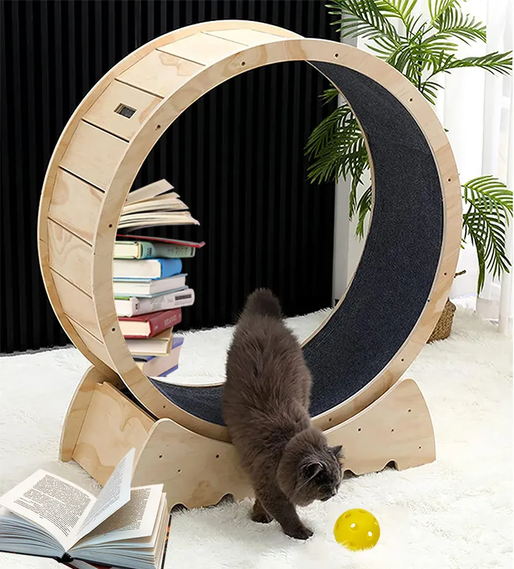 pet Treadmill Toys animal running exercise wheel with washable pet blanket Cat exercise treadmill