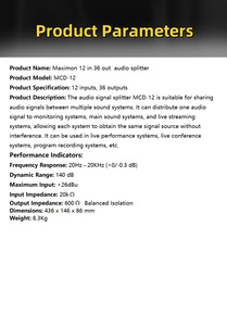 MAXIMON 24 in 12 Out <strong>Audio</strong> SmartBackup Switcher 24 <strong>Input</strong> 12 <strong>Output</strong> <strong>Audio</strong> Matrix - Product Image 6