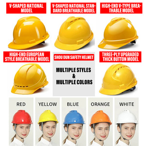 V-Hình Thoáng Khí Tùy Chỉnh Kỹ Thuật Mũ Cứng Tiêu Chuẩn Quốc Gia ABS Và HDPE Xây Dựng Trang Web An Toàn Mũ Bảo Hiểm - Product Image 3