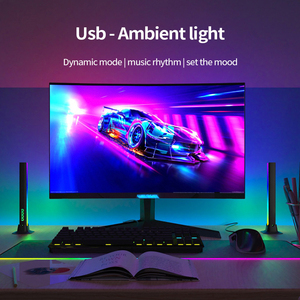 RGB müzik ritim işık çok fonksiyonlu akıllı ev s Led şerit dinamik oyun odası dekor masaüstü masa lambası - Product Image 5
