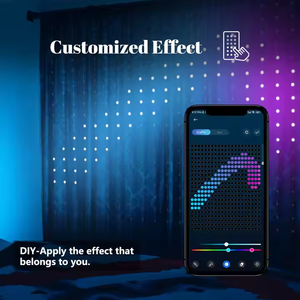 <strong>Programmable</strong> Fairy Curtain Light 400leds Smart Pixel <strong>String</strong> Lights Rgb App Control Diy Text <strong>Led</strong> Curtain Light - Product Image 3