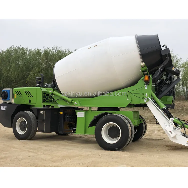 Hot Sale 4 yard Concrete Mixer Self Loading diesel concrete mixer with lifting bucket