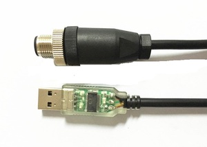 M12 erkek a-kodlama FTDI programlama kablosu RS-485 ile USB-RS485-1800-WE kabloya USB