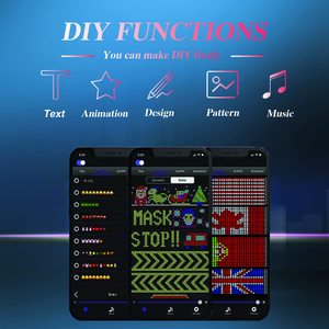 LEDマトリックスパネルBluetooth APPコントロールUSB 5VフレキシブルLEDスクリーンスクロールテキストパターンアニメーションLEDサインディスプレイ - Product Image 2