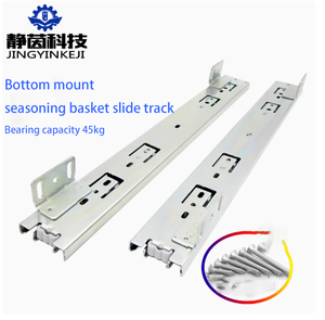 Có thể điều chỉnh khoảng cách kéo giỏ đặc biệt đệm trượt đường sắt cho tủ bếp/bát giỏ tủ/gia vị giỏ bên & dưới núi - Product Image 4