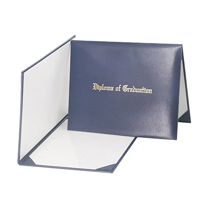 Soportes de certificado, cubiertas de certificado con borde de lámina dorada, papel de certificado de premio de letras y documentos