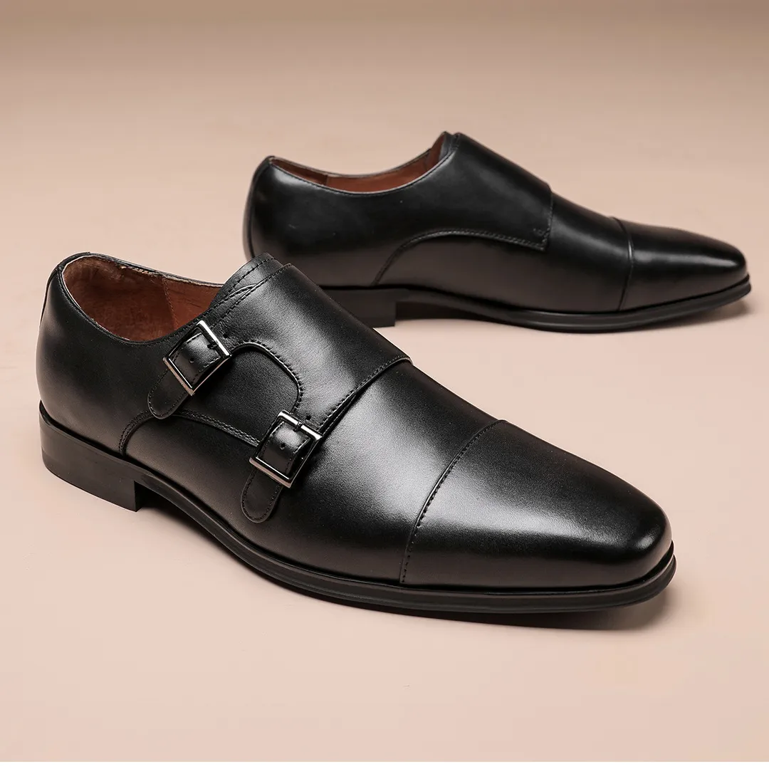 2021 nuovo di alta qualità nero ascensore altezza scarpe di vestito di cuoio Business calzature aumentando Oxford scarpe casual da uomo