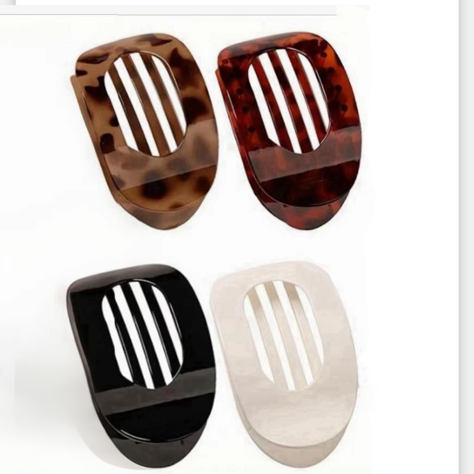 Pince bec de canard surface brillante 4pcs