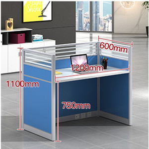 Mesa de trabajo con diseño moderno para 2 personas, escritorio con forma de E para oficina, muebles con armario, precio de fábrica - Product Image 4