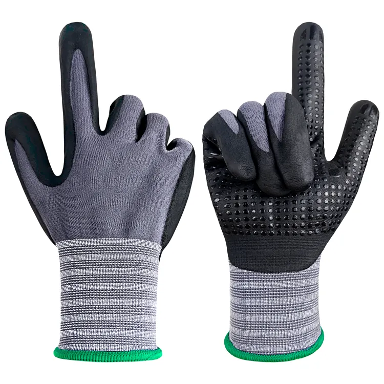 15 Gauge Nylon Palm Nitril Tauch band PVC-Punkt Kunststoff Anti-Rutsch-Angeln Outdoor Labor Anti-Cut Outdoor-Handschuhe