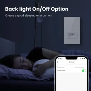 Tuya WiFi/Zigbee anahtarı 16A 20A soket brezilya standart 4X2 cam Panel akıllı ışık anahtarı Alexa Google ev ile çalışmak - Product Image 6