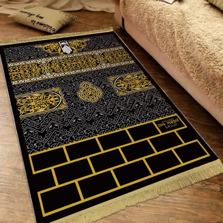 Толстый мусульманский напольный коврик, портативный мусульманский напольный коврик с компасом