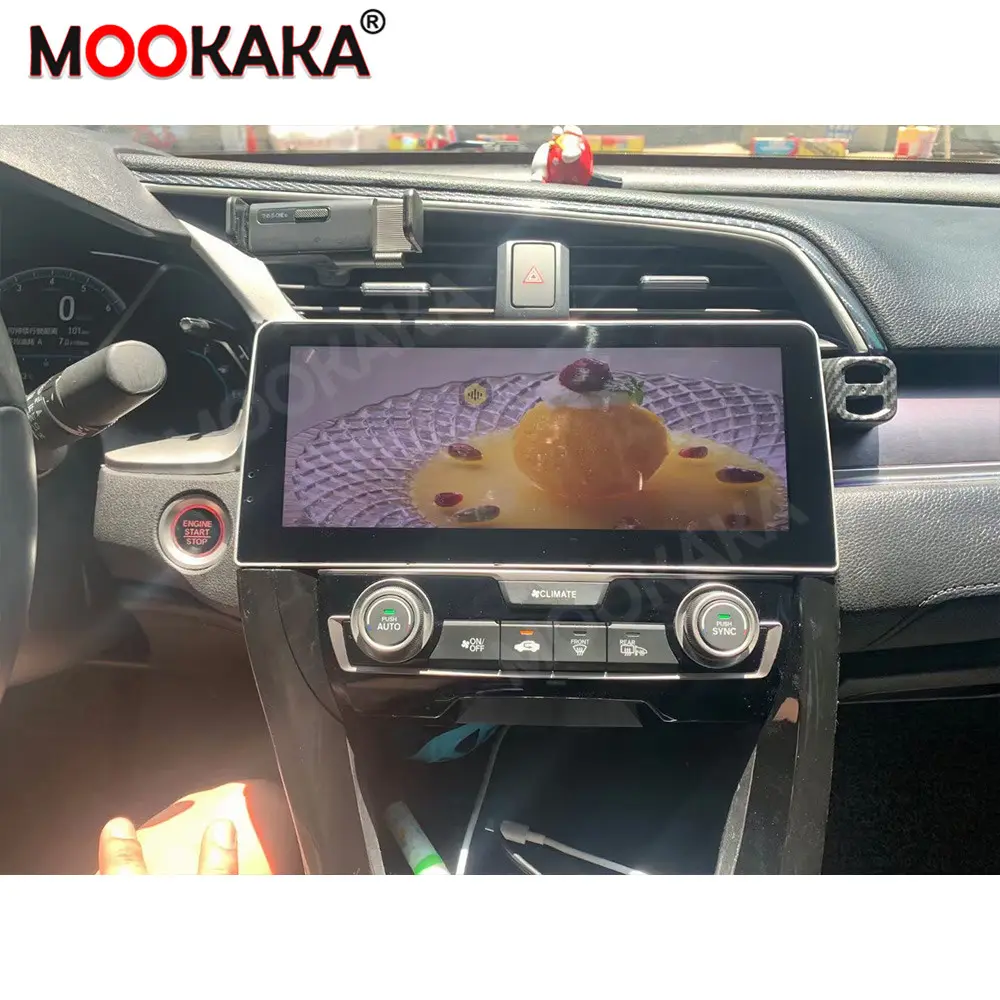 راديو السيارة, شاشة نظام أندرويد 10 ، 4 + 64GB ، لهوندا سيفيك 2016 + الوسائط المتعددة ، نظام ملاحة GPS ، ستيريو ، شاشة LCD رقمية