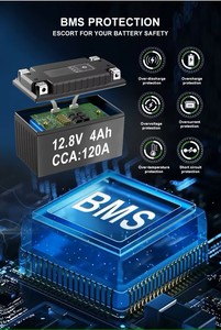新的12.8V 4Ah LiFePO4摩托车电池组，循环寿命长，为电动摩托车启动优化 - Product Image 5