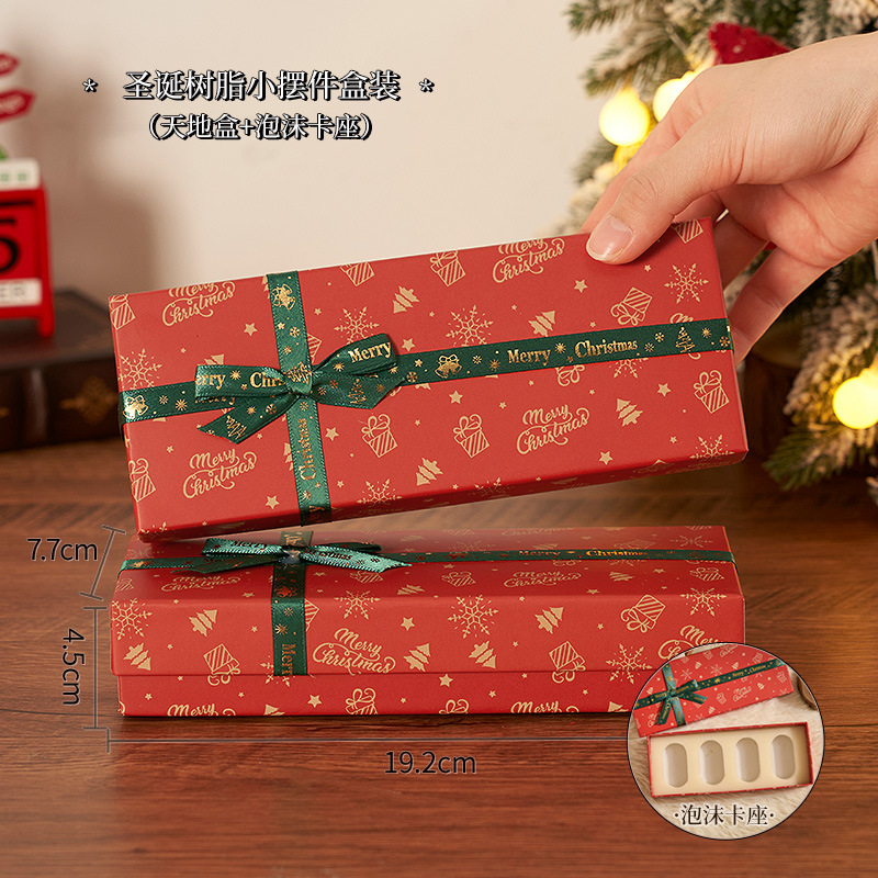 Confezione regalo per ornamenti natalizi, scatola vuota, capacità massima 4
