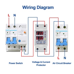 63A 230V Din Rail Adjustable Over <strong>Voltage</strong> and Under <strong>Voltage</strong> Protective Device Protector Relay with Over Current protection - Product Image 6