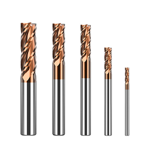 实心硬质合金5Pcs 4全数控铣刀1/8 “3/16” 1/4 “5/16” 3/8 ”硬质合金立铣刀套装镀锡ODM定制 - Product Image 2