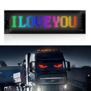 Xenplus New <strong>12V</strong> Programmable <strong>LED</strong> Truck Driving Demon Devil Eyes Colorful <strong>Red</strong> Front Glass Window DIY Decorative Lorry Accessories - Product Image 2