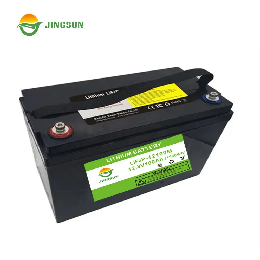 Chất Lượng Cao Jingsun Miễn Phí Vận Chuyển 12V 100Ah LiFePO4 Lithium Ion Năng Lượng Mặt Trời Chu Kỳ Sâu Khác Xe Pin