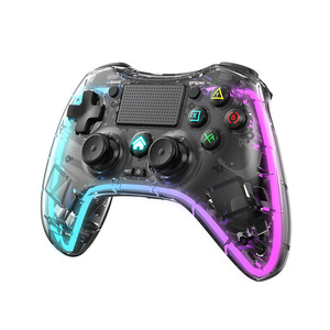 Transparenter drahtloser RGB-Controller Touch Control Gamepad Joystick Kompatibel mit PS4/Switch/TV/Android/IOS-Geräten
