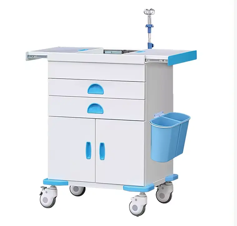 MT MEDICAL Hospital Medical Emergency Trolley Crash Cart Hospital Medicine Trolley Medical Trolley Portable