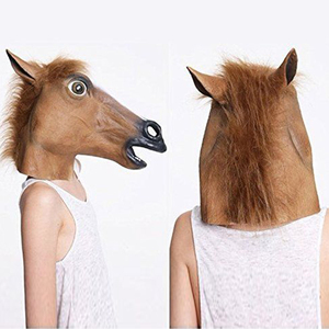 หน้ากากพลาสติกหัวม้าน่ากลัวอุปกรณ์เสริมเครื่องแต่งกายคอสเพลย์สำหรับตกแต่งงานปาร์ตี้สำหรับวันฮาโลวีนและวันโกหก - Product Image 5