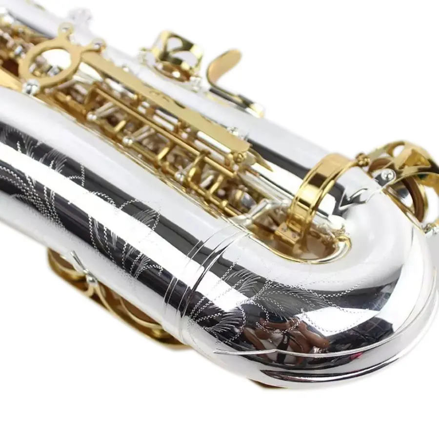 Instrumento de bronze de alta qualidade, alto saxofone de prata barato, jyas102dsg