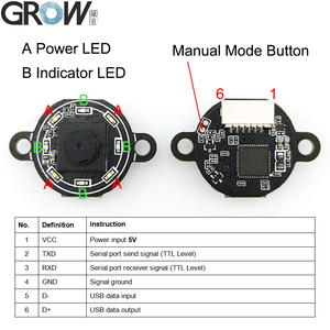 GM861XS-0 Small DC5V <strong>UART</strong>/USB Interface 1D/QR/2D Bar Code Scanner QR Code Scanner Module With White Green LED for <strong>Arduino</strong> Linux