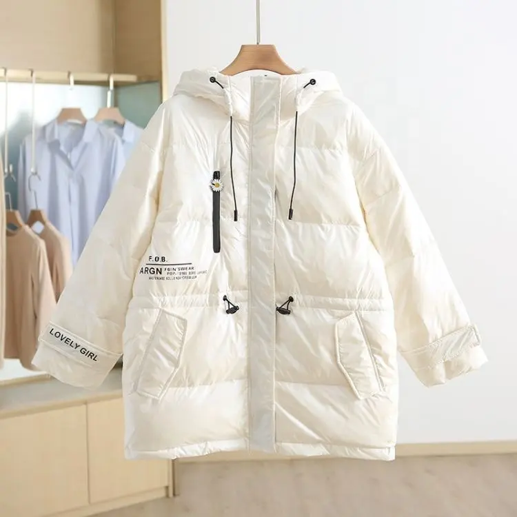 Wholesale women's hooded coat parka winter duck down coat keep warm winter down jacket for girls
