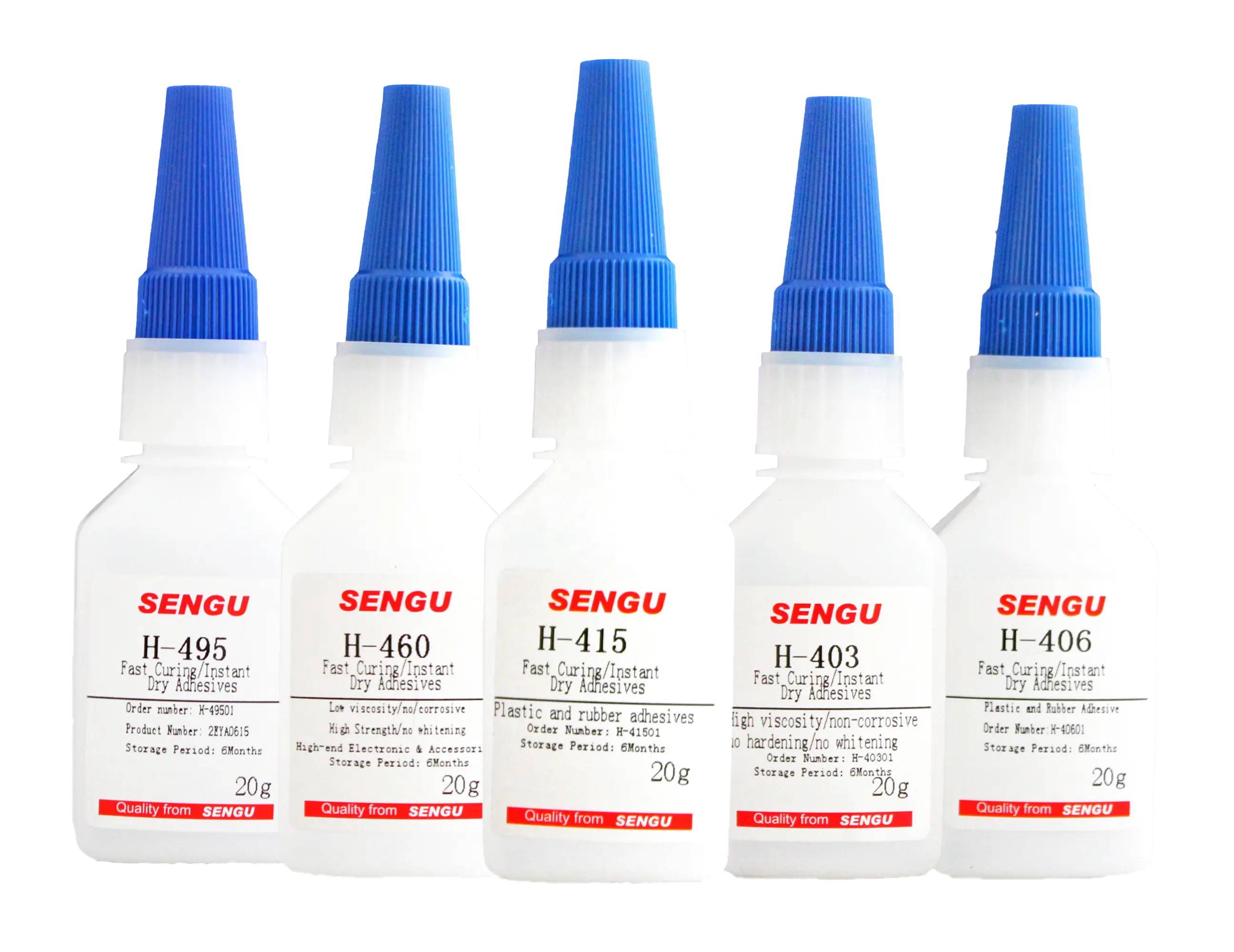 SenGu H-401 406 415 480 495 403 460 빠른 건조 20g 빠른 본드 Cyanoacrylate 접착제 슈퍼 접착제 순간 접착제