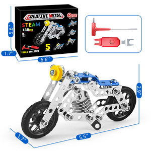 Kids Educational Science Assembly Game Toy Set a Mazon 2024 Hot Sale Military Metal Aircraft Plane Building Blocks Toy <strong>Model</strong> <strong>Kit</strong> - Product Image 6
