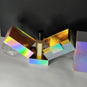 Scatola magnetica di carta olografica di alta qualità Design personalizzato bottiglia vuota scatola di profumo di imballaggio magnete di lusso