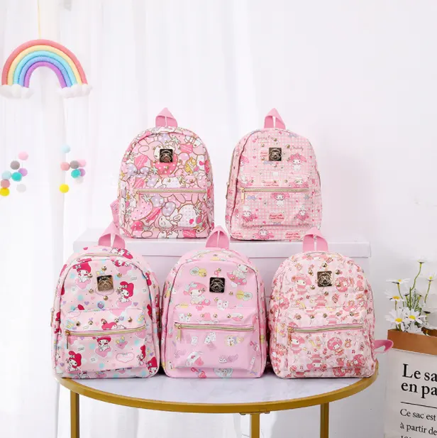 Botu Kawaii yeni sansaned Kuromi benim melodi sevimli çocuk çantası kadın Flip sırt çantası öğrenci Schoolbag