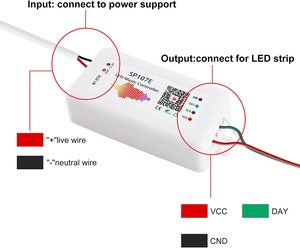 ESann SP107E แอปพลิเคชั่นฟันสีฟ้า RGB ที่ตั้งโปรแกรมได้,แถบไฟ Led พิกเซลเพลงสำหรับ WS2812 WS2801แถบ Led สีความฝัน - Product Image 2