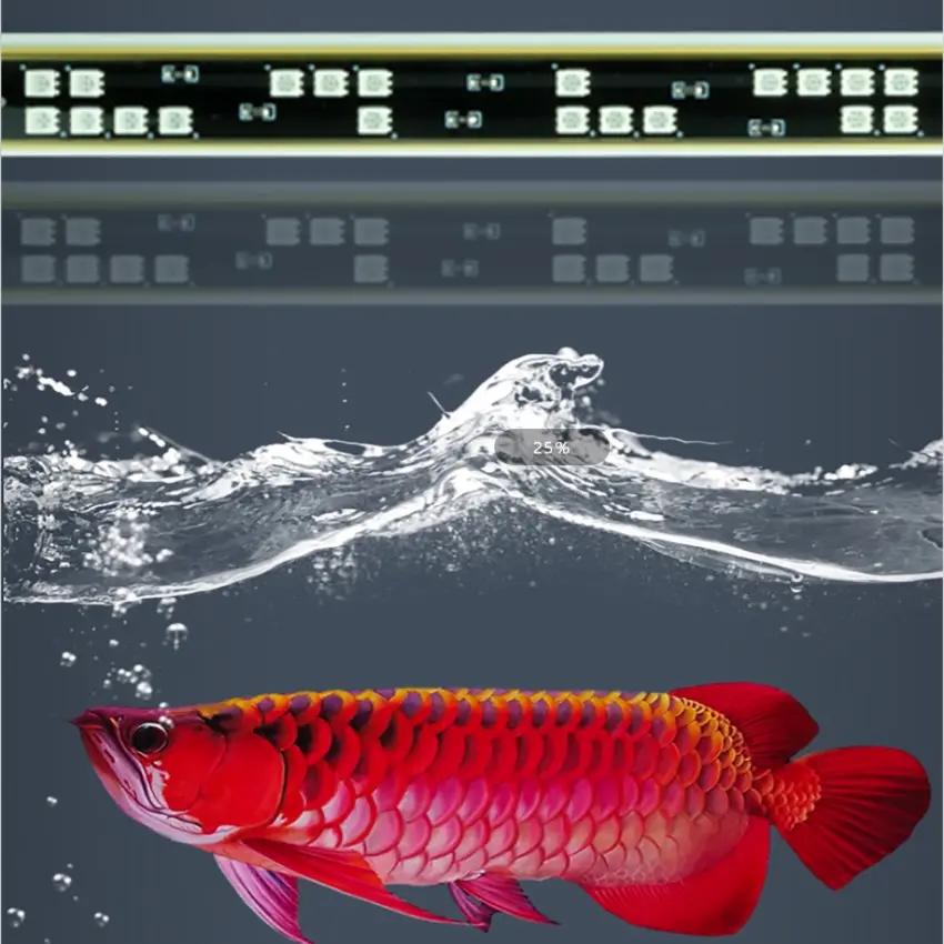 Zaohetian T8 5050 RGB arowana LED Aquarium đèn cá nước đỏ rõ ràng arowana Fish Tank xem đèn Led Fish Tank chiếu sáng