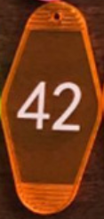 clear orange No.42 with keyring