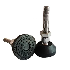 直径40毫米机橡胶底座旋转调平可调防滑M10x50mm自调平台脚 - Product Image 1