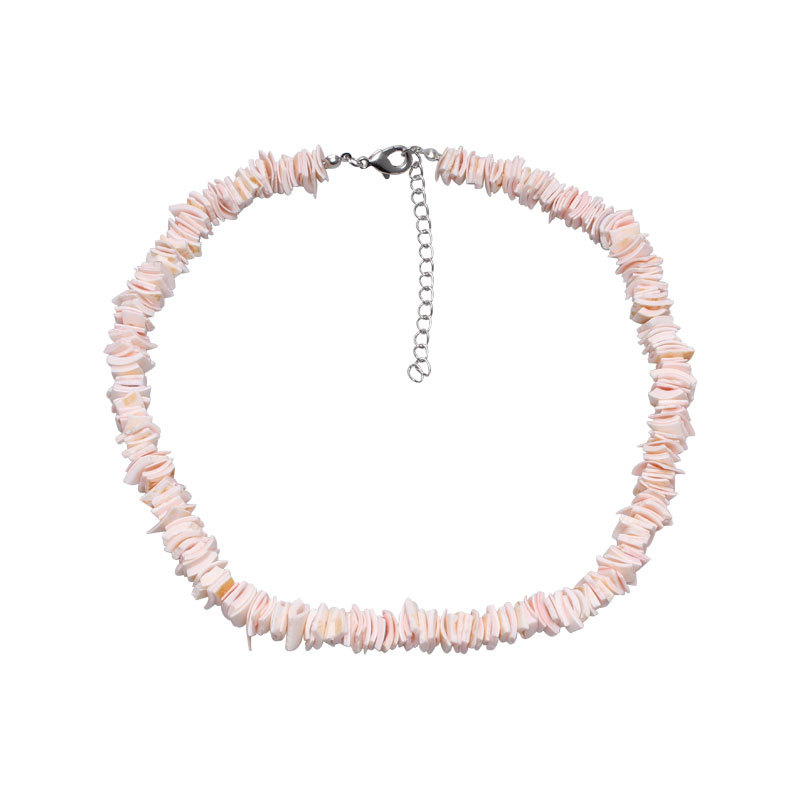 Stretchable white necklace