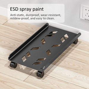 Suporte de metal para <span class=keywords><strong>CPU</strong></span> de computador, suporte móvel para <span class=keywords><strong>CPU</strong></span> de mesa, suporte de parede para escritório doméstico - Product Image 3