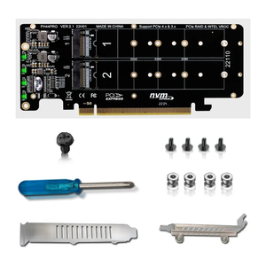 4Port M.2 NVME to <strong>PCI</strong> Express X16 4.0 Bifurcation Raid <strong>Controller</strong> M KEY NVME PCIE Split Card for 2230 2242 2260 2280 NVME M2 SSD - Product Image 6