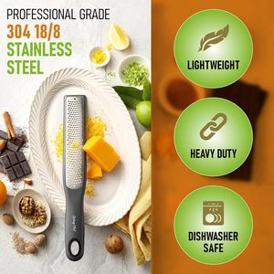 Bahar şef profesyonel büyük hamur Blender & ince Shred Zester paslanmaz çelik pişirme ve pasta araçları 2 ürün paketi gri - Product Image 1